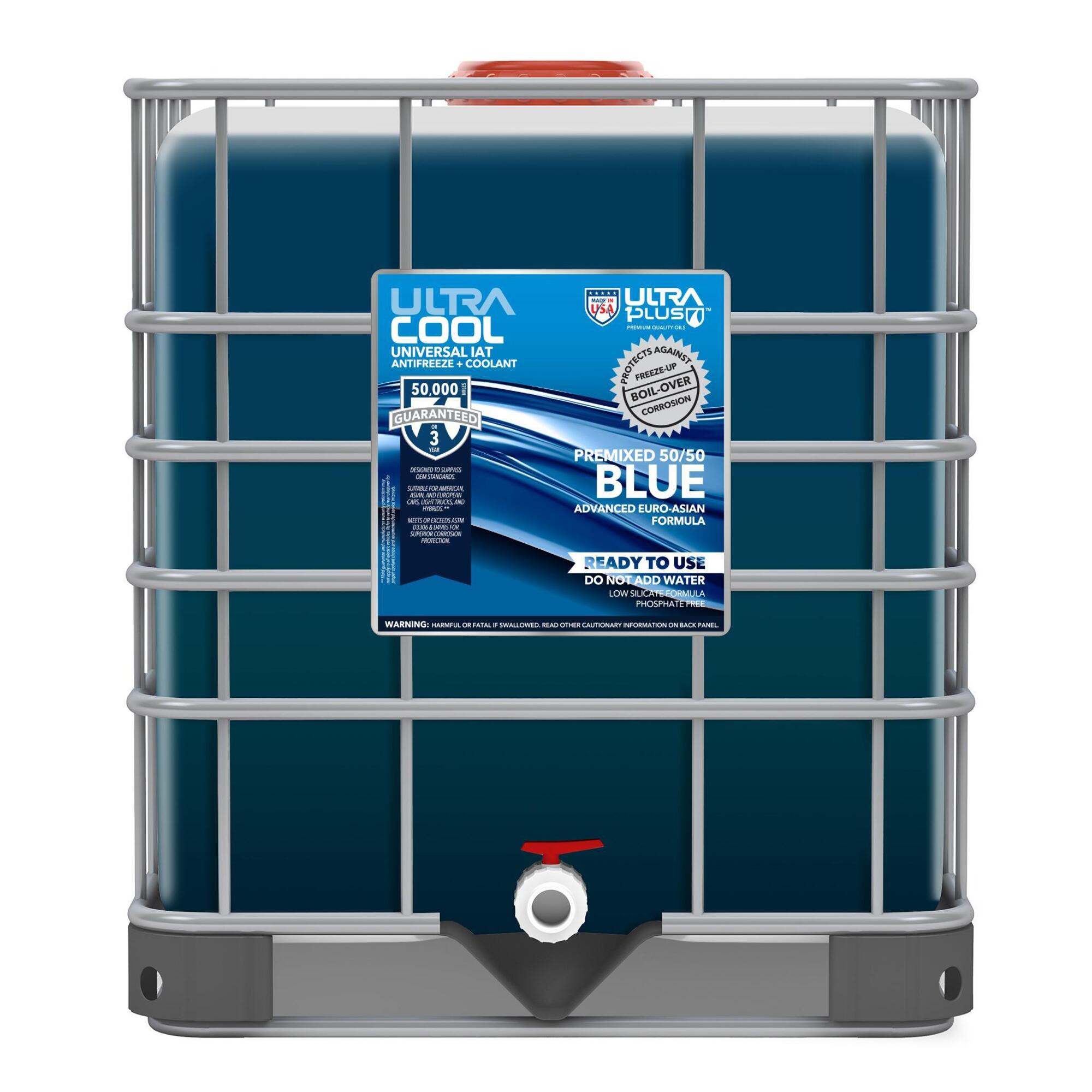 Ultra1Plus UltraCool Universal Antifreeze + Coolant - 50/50 Premix, Blue, 250 Gal, Model# UL900